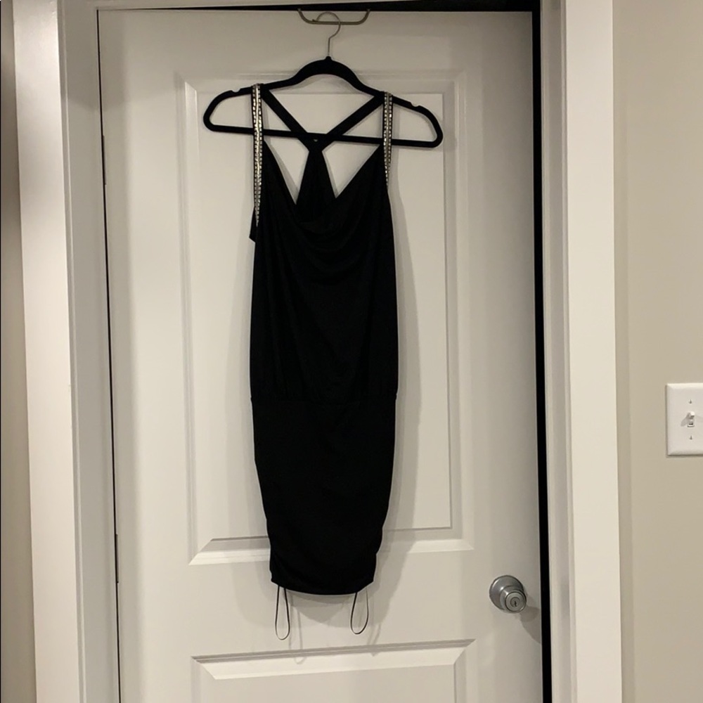 Gorgeous flattering Guess black dress EUC